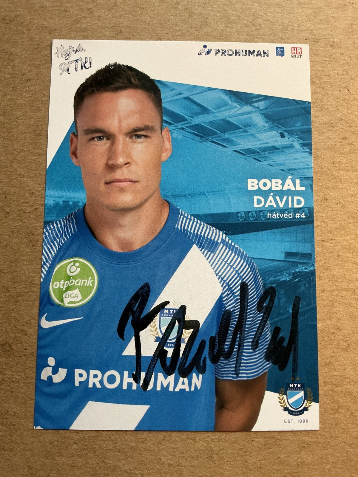 Dávid Bobál, Hungary 🇭🇺 MTK Budapest FC 2023/24 hand signed - Autographs-World