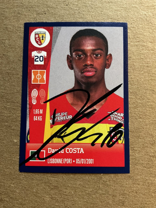 David Costa, Portugal 🇵🇹 RC Lens 2023 Panini hand signed - Autographs-World