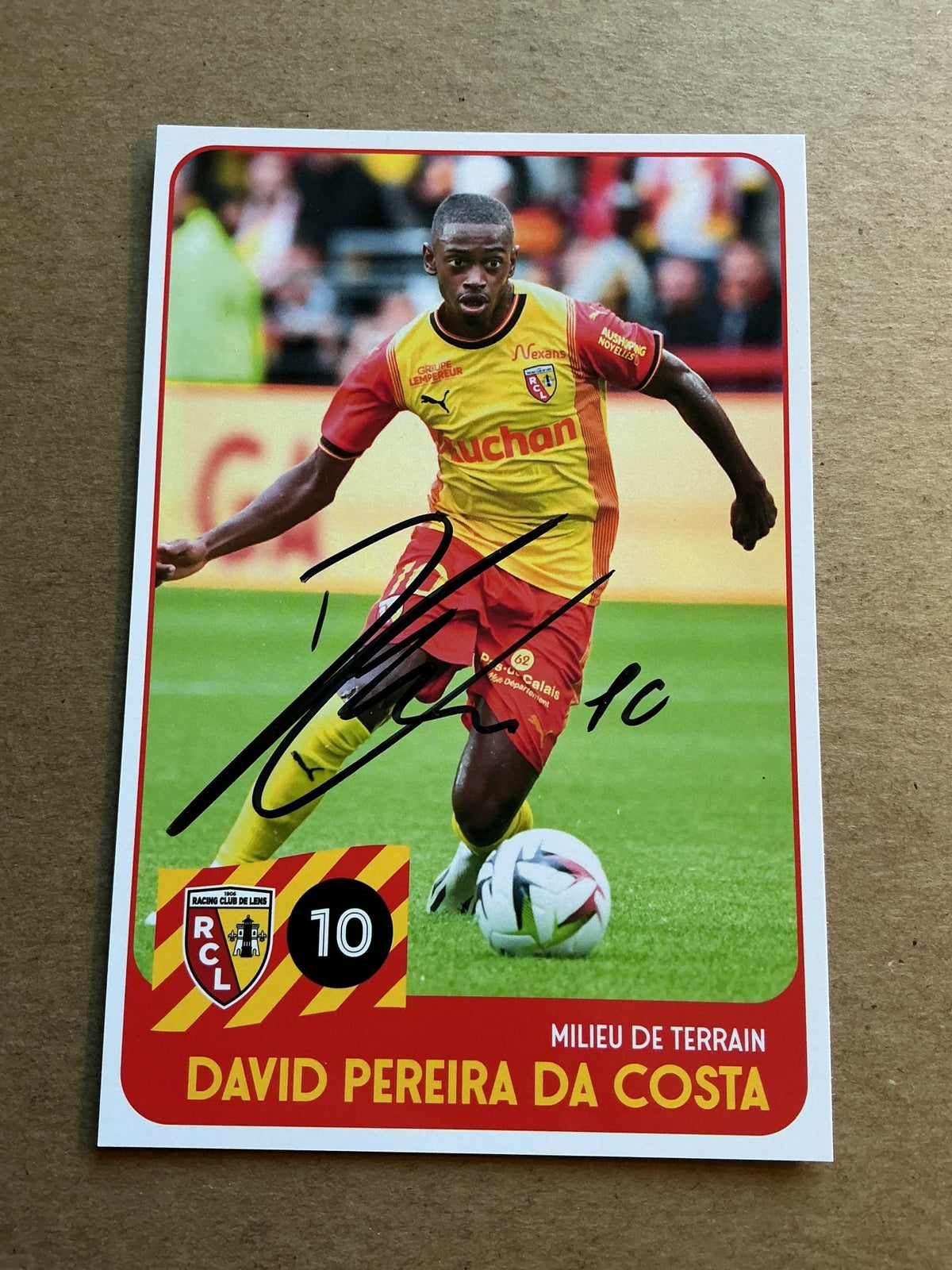 David Da Costa, Portugal 🇵🇹 RC Lens 2023/24 hand signed - Autographs-World