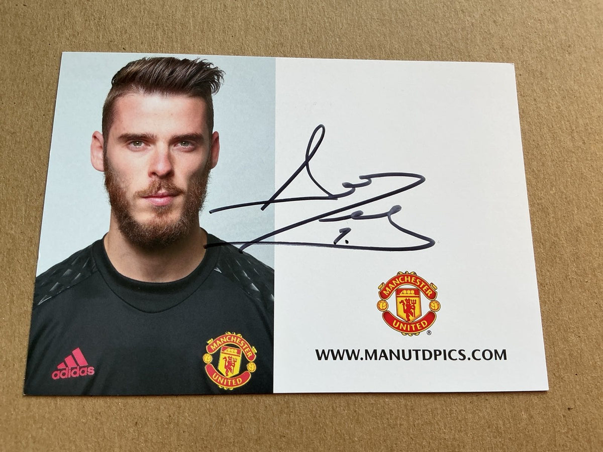David de Gea, Spain 🇪🇸 Manchester United 2017/18 hand signed - Autographs-World