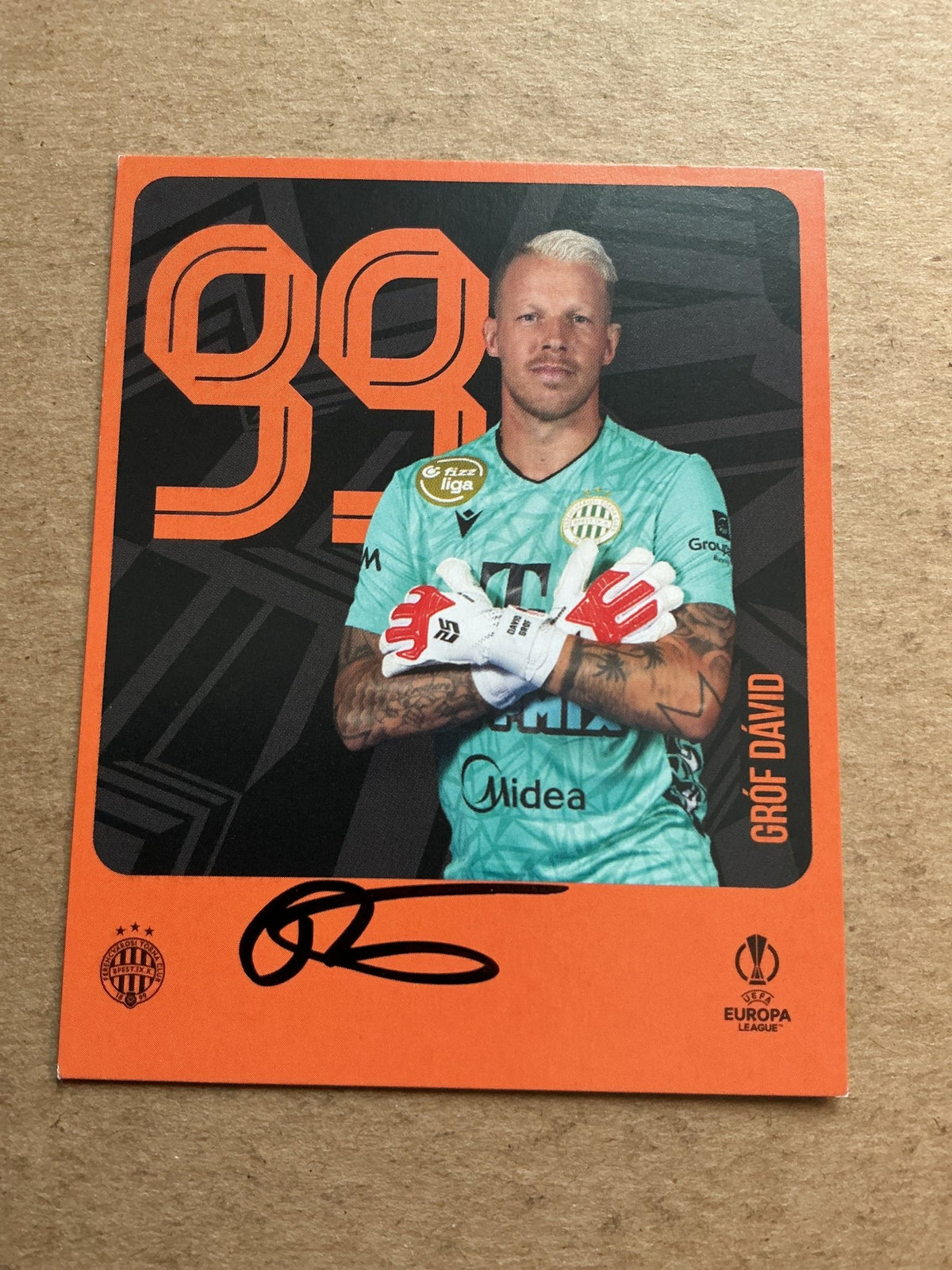 Dávid Gróf, Hungary 🇭🇺 Ferencvaros 2025/26 hand signed - Autographs-World