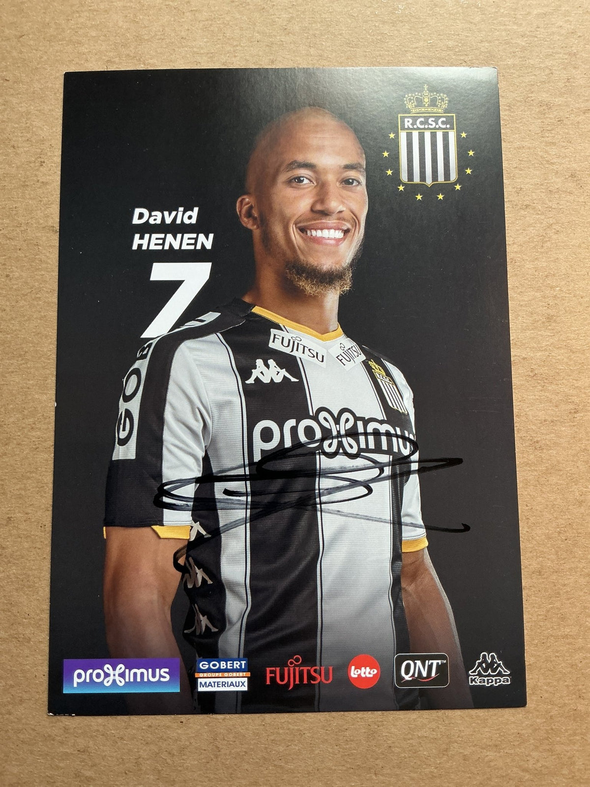 David Henen, Togo 🇹🇬 Royal Charleroi SC 2019/20 hand signed - Autographs-World