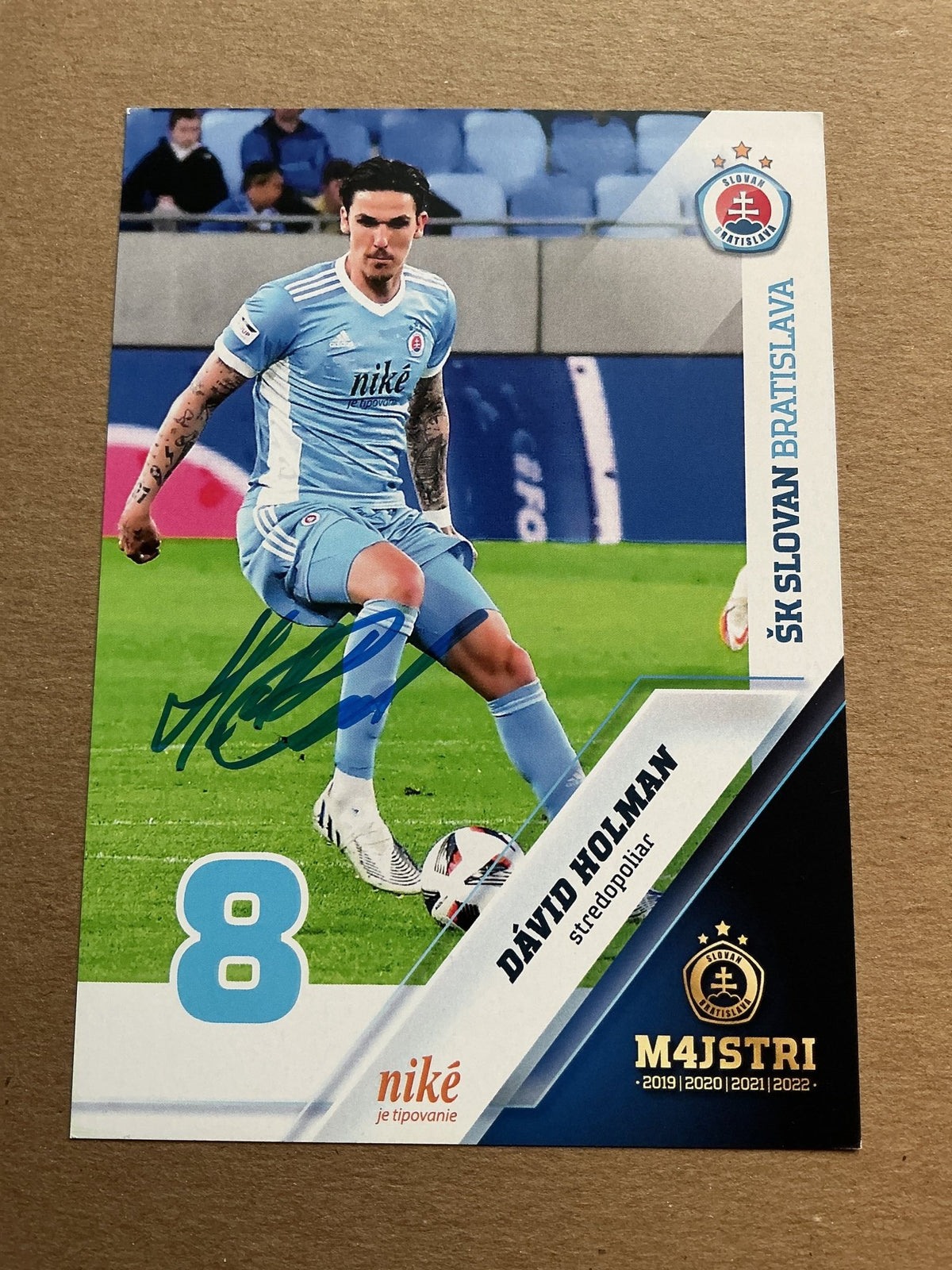 Dávid Holman, Hungary 🇭🇺 ŠK Slovan Bratislava 2022/23 hand signed - Autographs-World