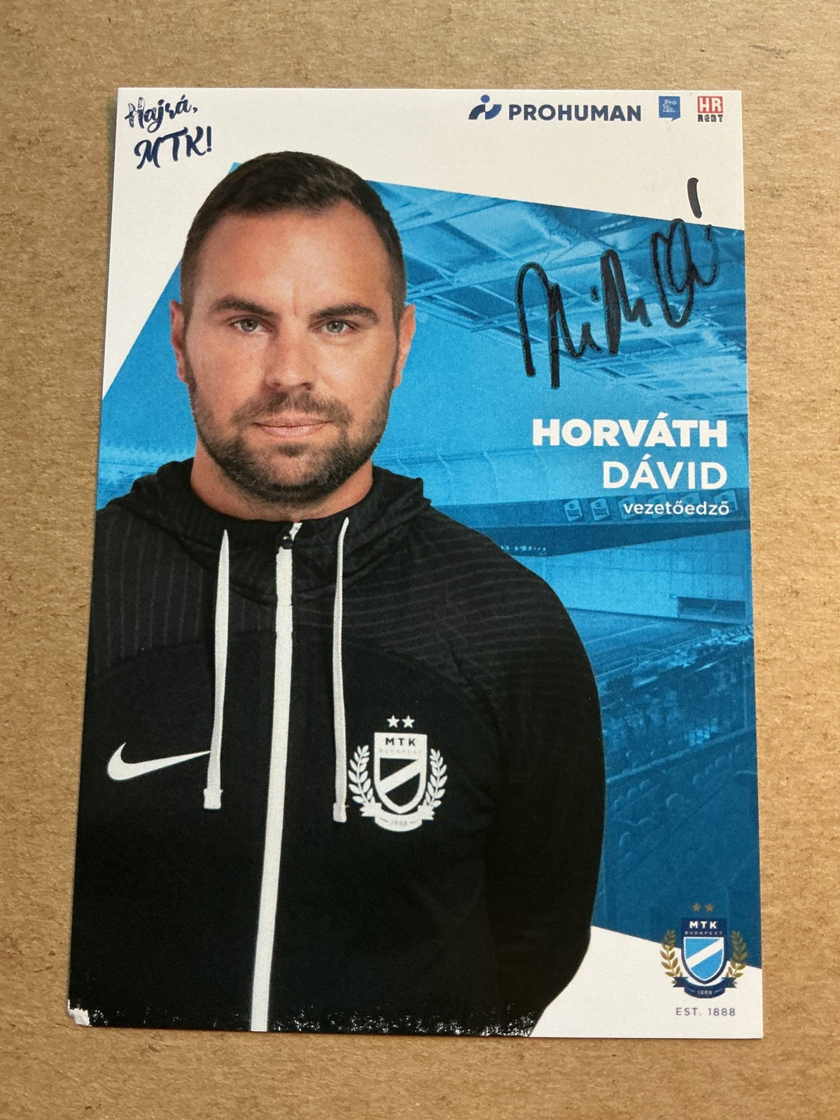 Dávid Horváth, Hungary 🇭🇺 MTK Budapest FC 2023/24 hand signed - Autographs-World