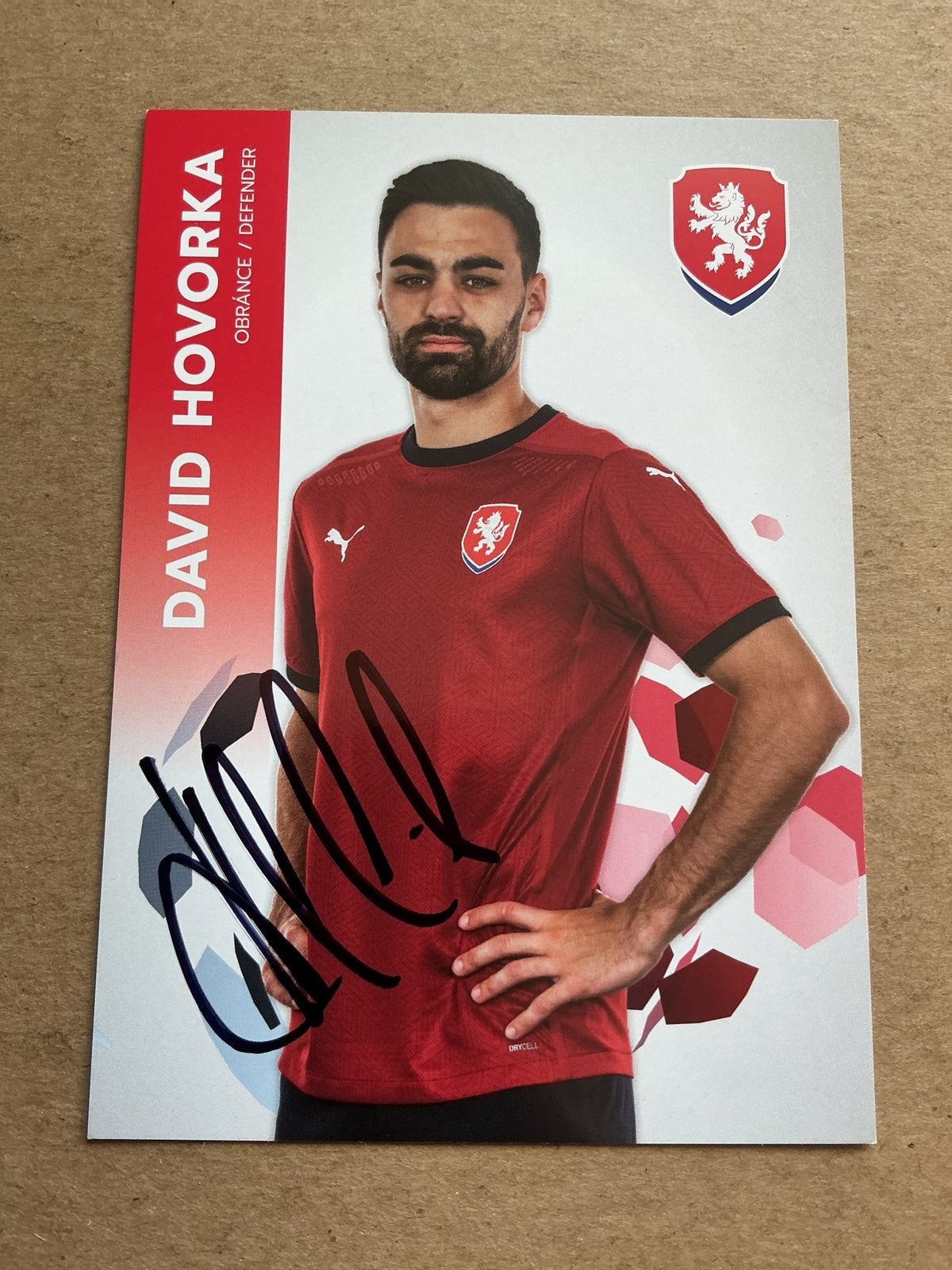 David Hovorka, Czech Republic 🇨🇿 UEFA Euro Cup 2020 hand signed - Autographs-World