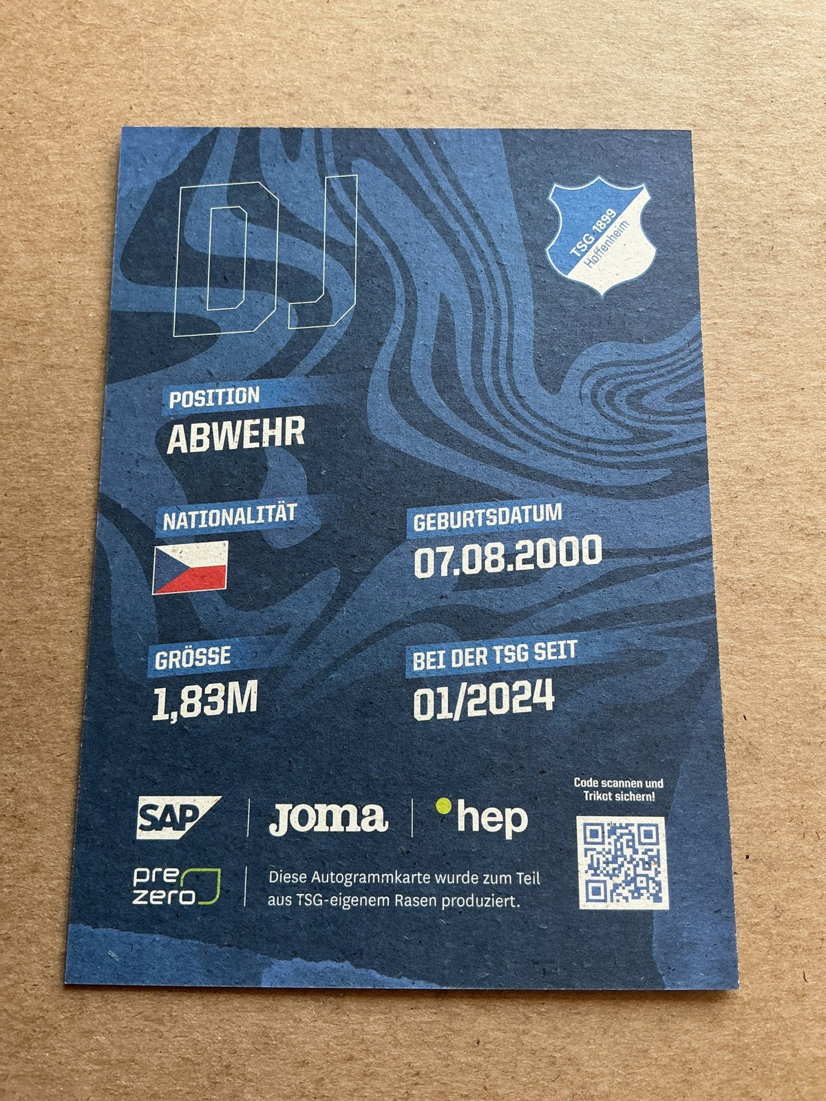 David Jurasek, Czech Republic 🇨🇿 TSG 1899 Hoffenheim 2023/24 hand signed - Autographs-World