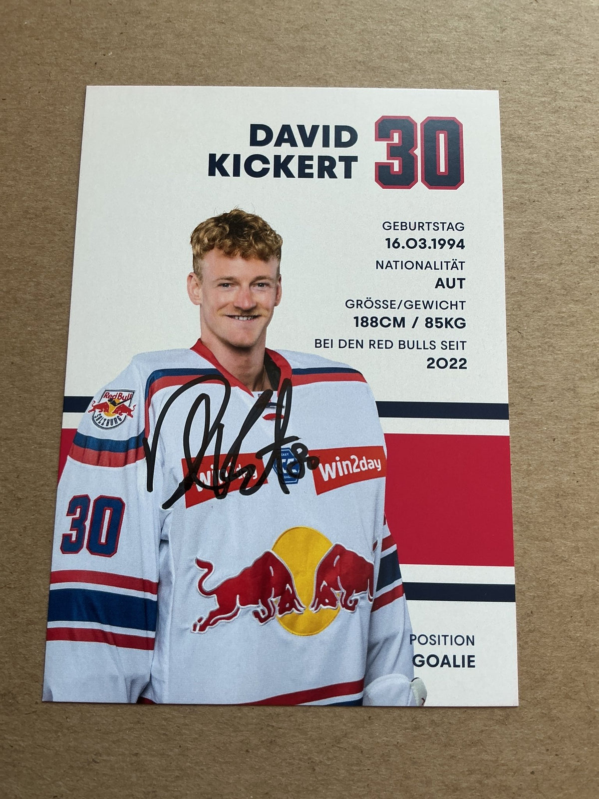 David Kickert, Austria 🇦🇹 EC Red Bull Salzburg 2024/25 hand signed - Autographs-World