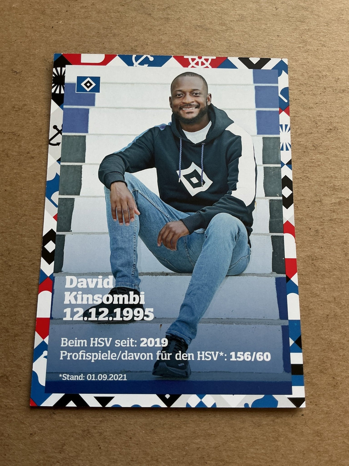 David Kinsombi, Germany 🇩🇪 Hamburger SV 2021/22 hand signed - Autographs-World