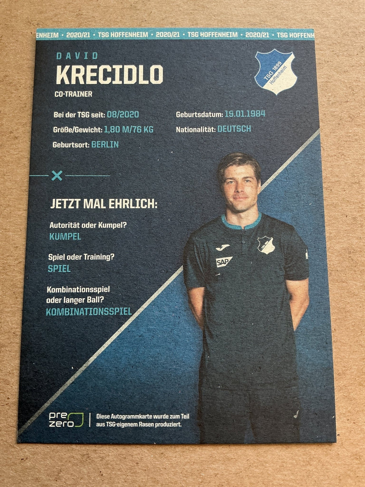 David Krecidlo, Germany 🇩🇪 TSG 1899 Hoffenheim 2020/21 hand signed - Autographs-World