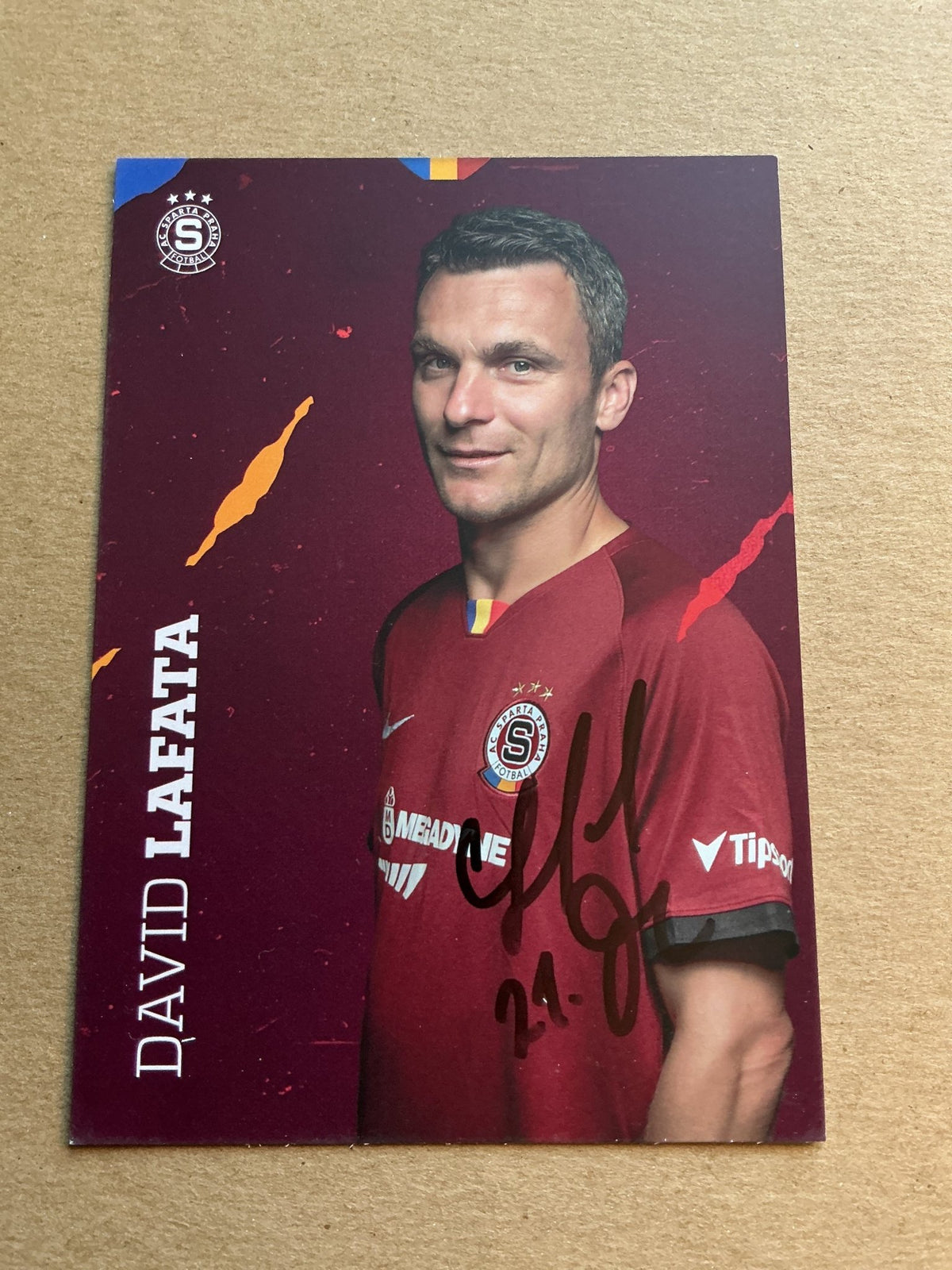 David Lafata, Czech Republic 🇨🇿 AC Sparta Prague 2019/20 hand signed - Autographs-World