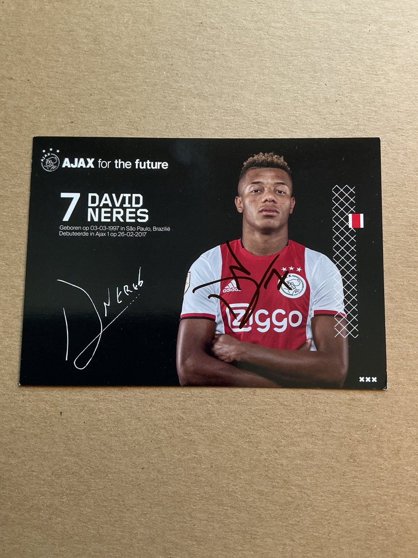 David Neres, Brazil 🇧🇷 Ajax Amsterdam 2019/20 hand signed - Autographs-World