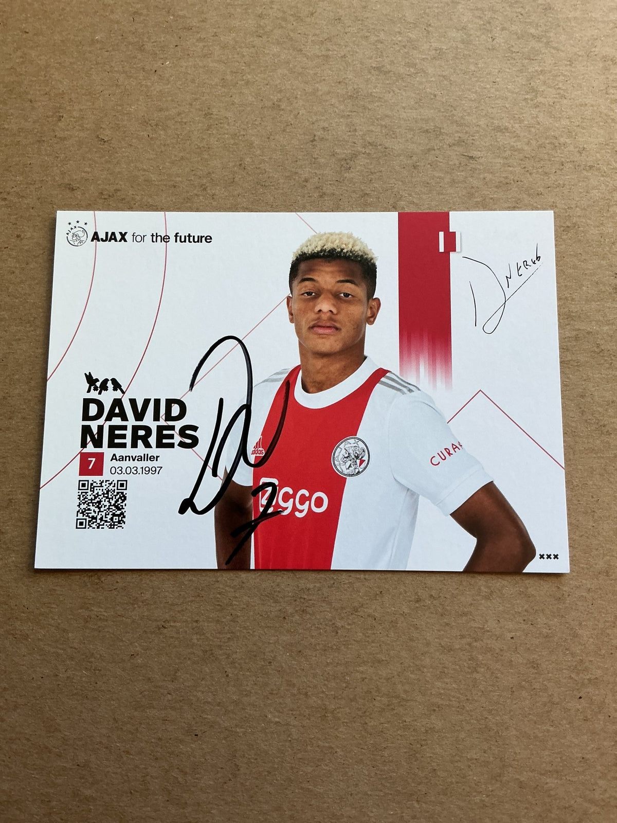 David Neres, Brazil 🇧🇷 Ajax Amsterdam 2021/22 hand signed - Autographs-World