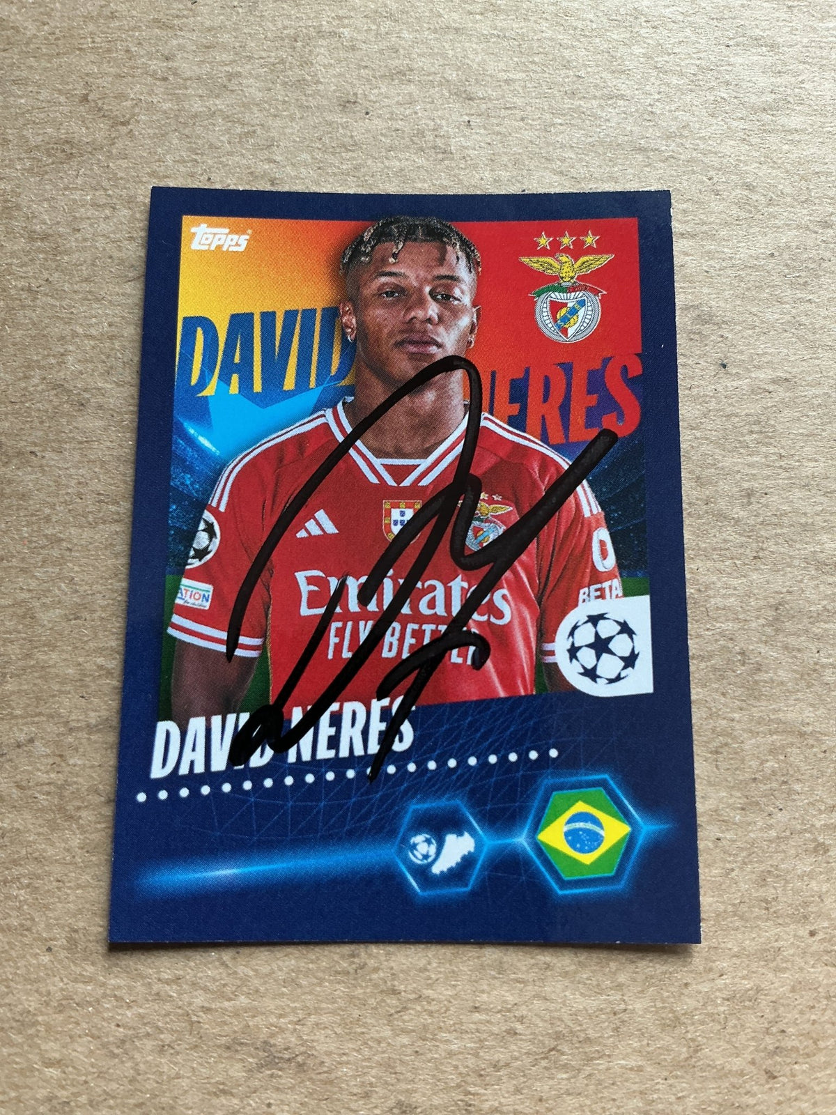 David Neves, Brazil 🇧🇷 SL Benfica 2023/24 Topps hand signed - Autographs-World