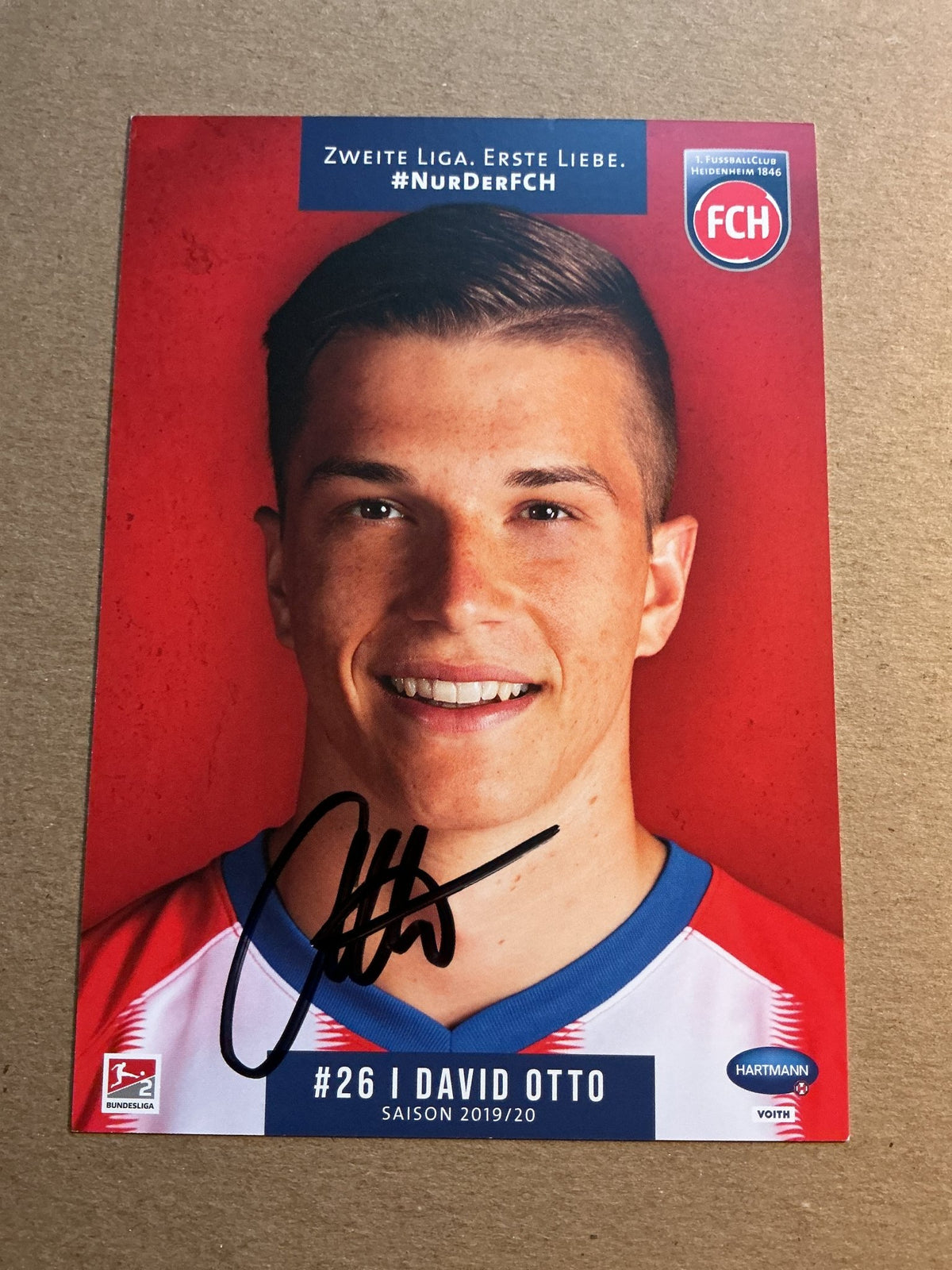 David Otto, Germany 🇩🇪 1.FC Heidenheim 2019/20 hand signed - Autographs-World