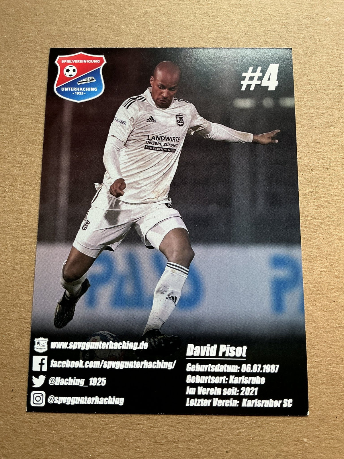 David Pisot, Germany 🇩🇪 SpVgg Unterhaching 2021/22 hand signed - Autographs-World