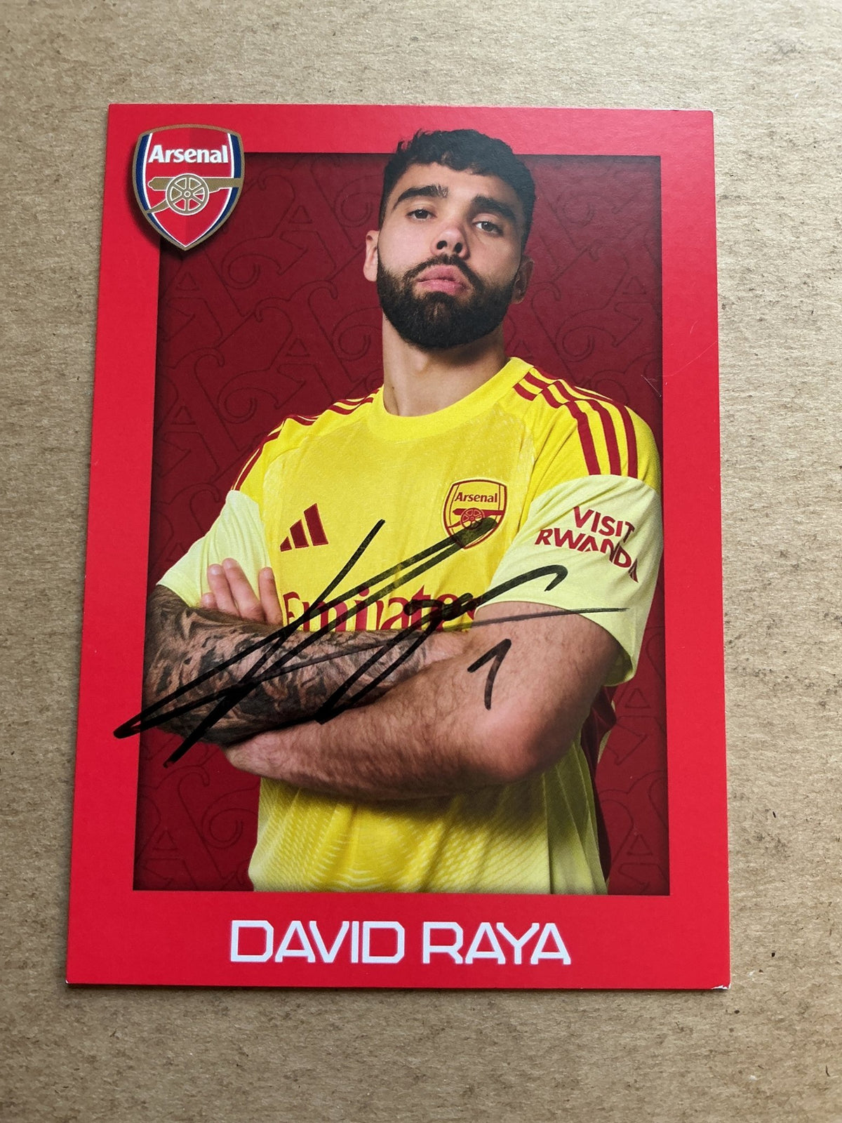 David Raya, Spain 🇪🇸 Arsenal FC 2025/26 hand signed - Autographs-World