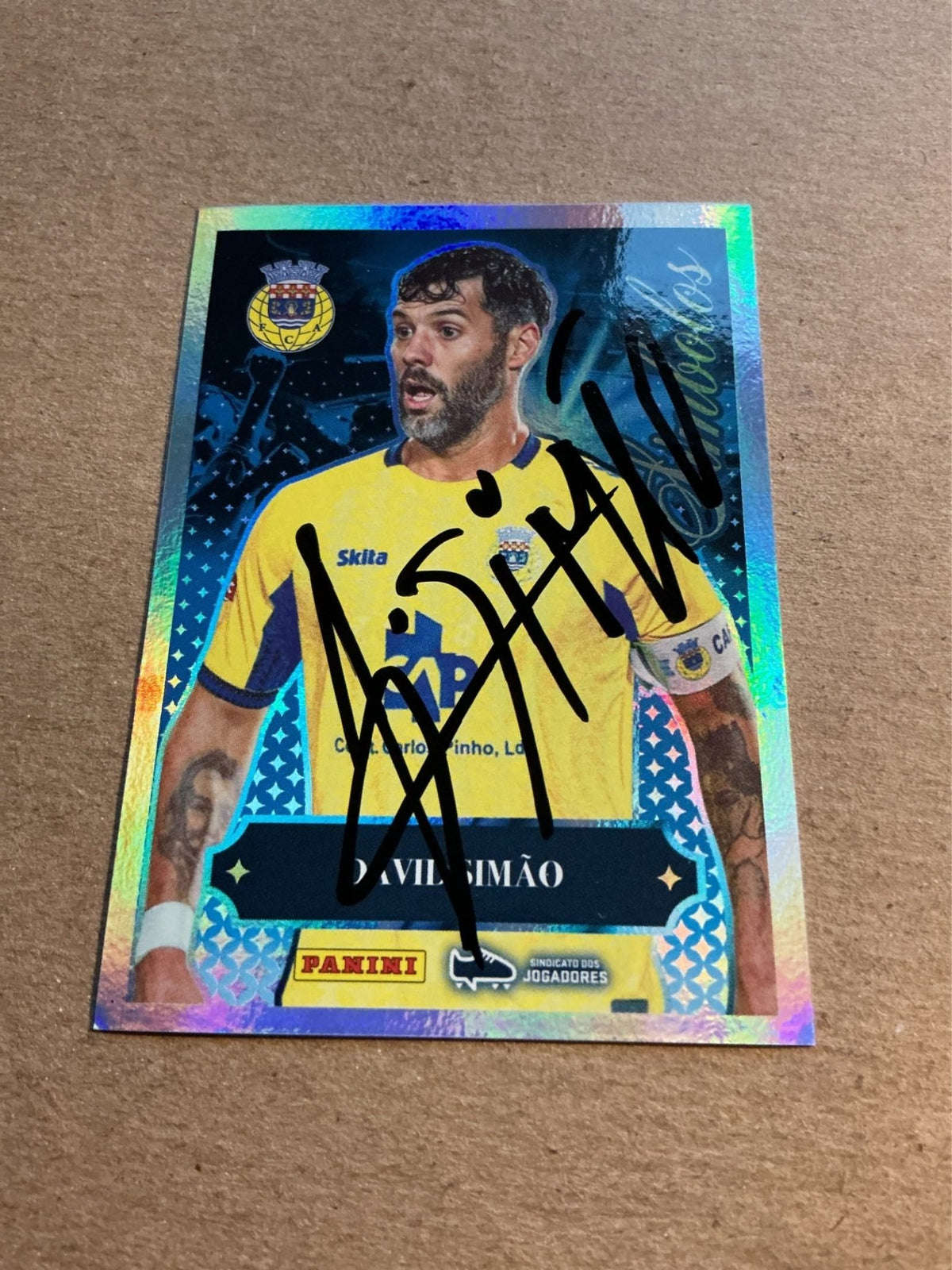 David Simão, Portugal 🇵🇹 FC Arouca 2025/26 Panini hand signed - Autographs-World