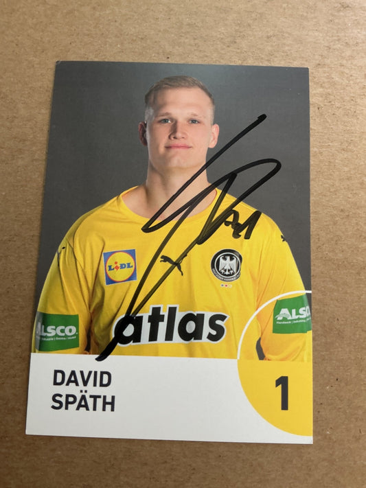 David Späth, Germany 🇩🇪 Handball Sports 2025 hand signed - Autographs-World