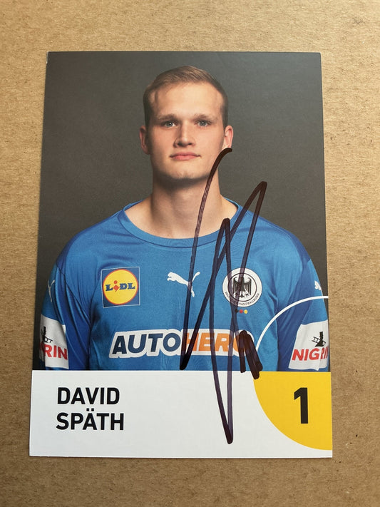 David Späth, Germany 🇩🇪 Handball Summer Olympics 2024 hand signed - Autographs-World