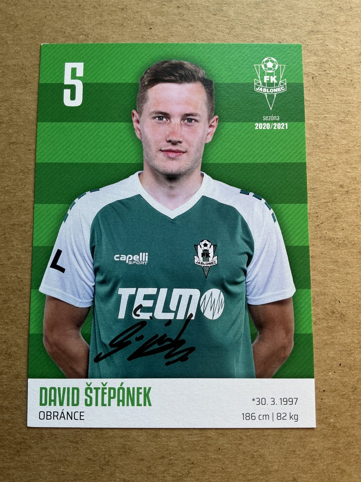 David Štěpánek, Czech Republic 🇨🇿 FK Jablonec 2020/21 hand signed - Autographs-World