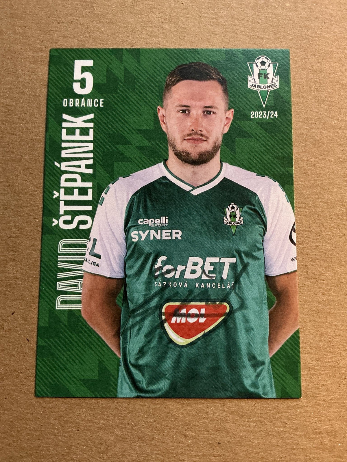 David Štěpánek, Czech Republic 🇨🇿 FK Jablonec 2023/24 hand signed - Autographs-World