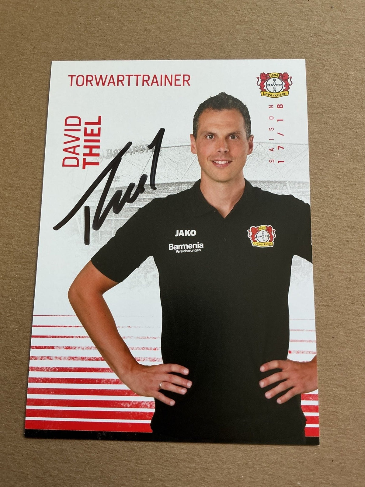 David Thiel, Germany 🇩🇪 Bayer 04 Leverkusen 2017/18 hand signed - Autographs-World