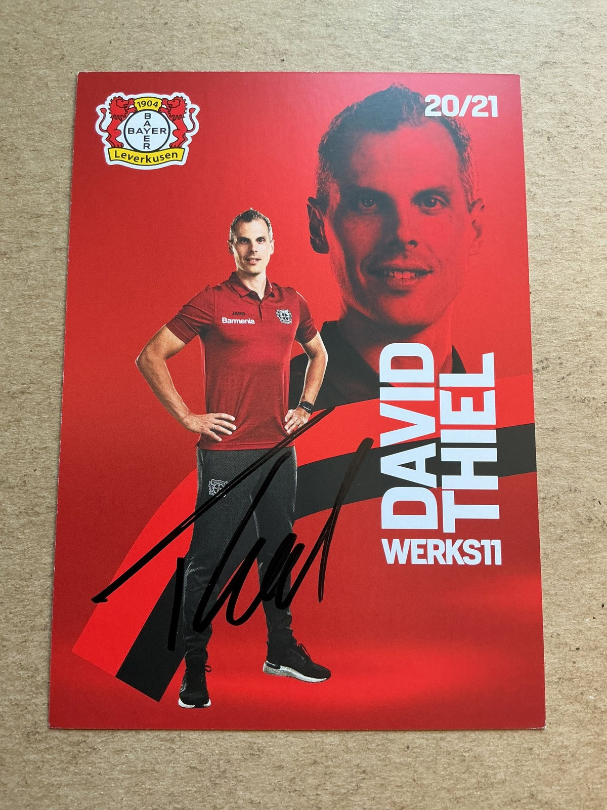 David Thiel, Germany 🇩🇪 Bayer 04 Leverkusen 2020/21 hand signed - Autographs-World