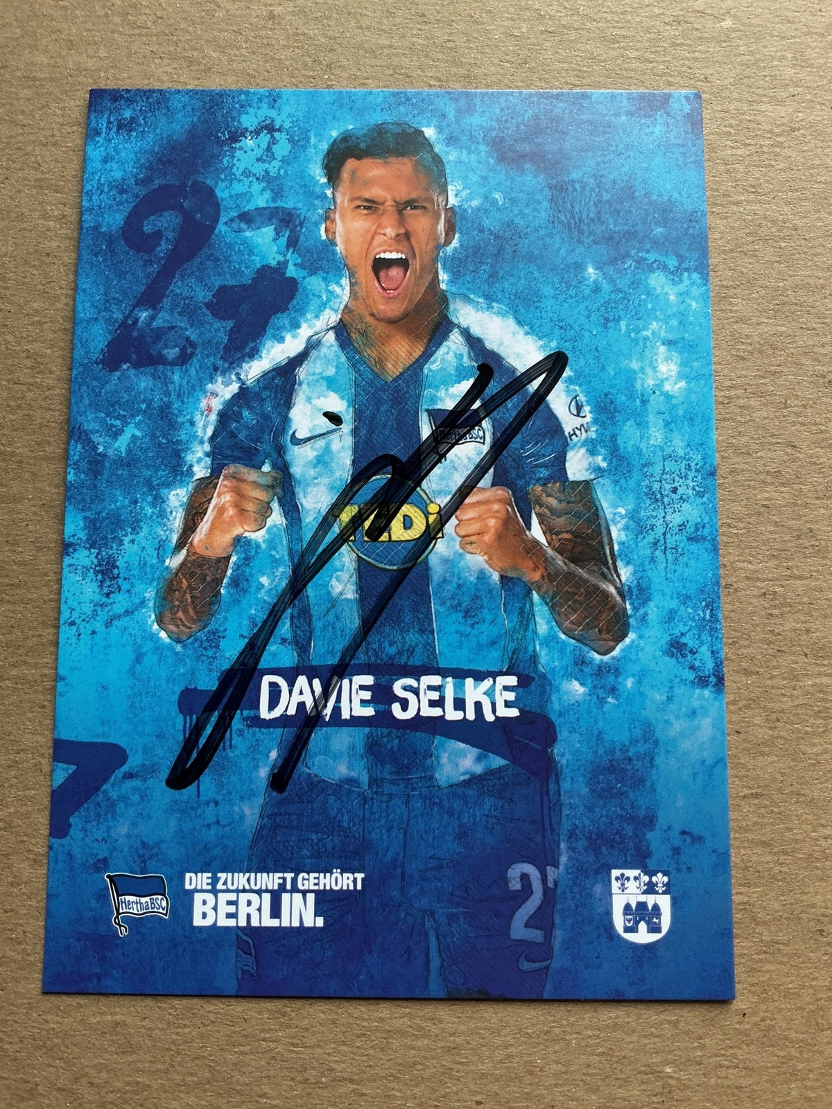 Davie Selke, Germany 🇩🇪 Hertha BSC Berlin 2019/20 hand signed - Autographs-World