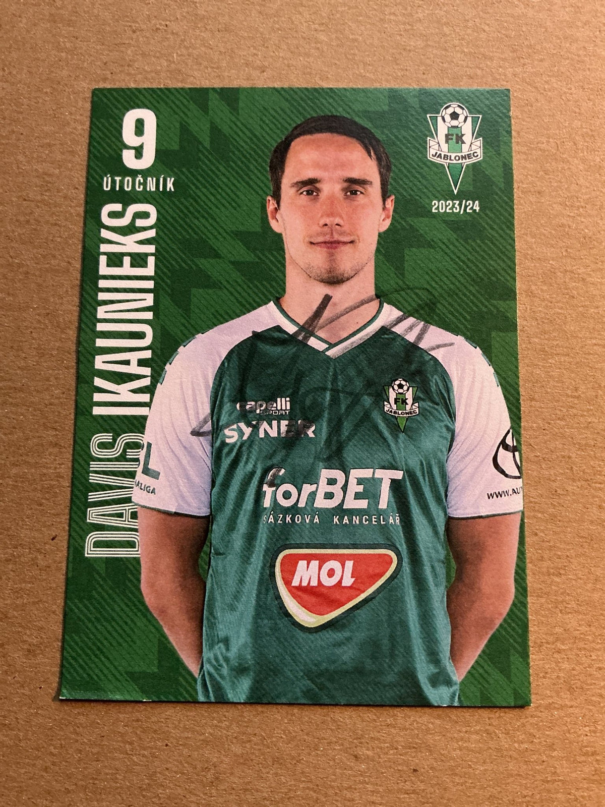 Dāvis Ikaunieks, Latvia 🇱🇻 FK Jablonec 2023/24 hand signed - Autographs-World