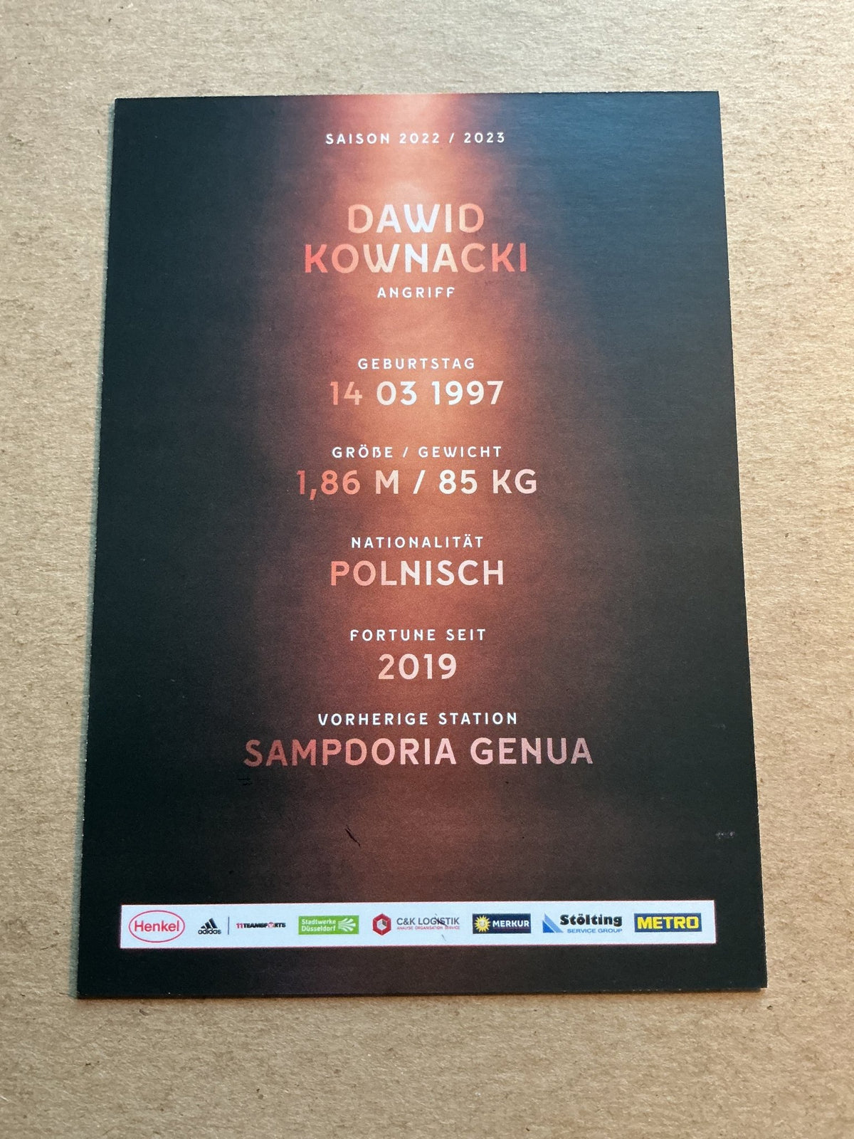 Dawid Kownacki, Poland 🇵🇱 Fortuna Düsseldorf 2022/23 hand signed - Autographs-World