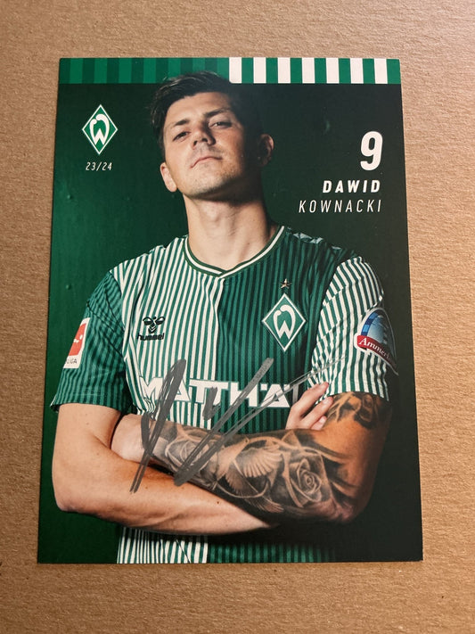 Dawid Kownacki, Poland 🇵🇱 SV Werder Bremen 2023/24 hand signed - Autographs-World