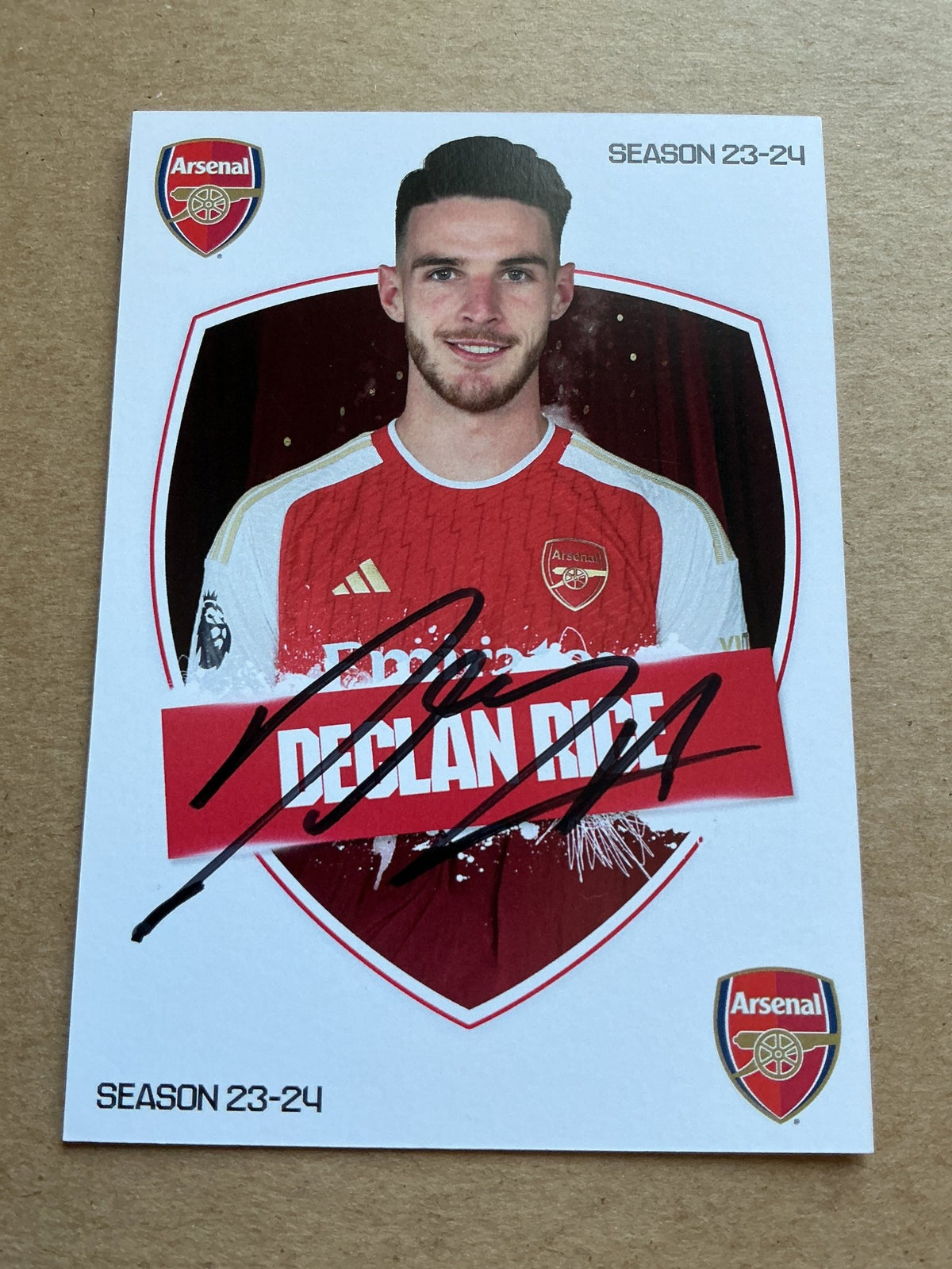 Declan Rice, England 🏴󠁧󠁢󠁥󠁮󠁧󠁿 Arsenal FC 2023/24 hand signed - Autographs-World