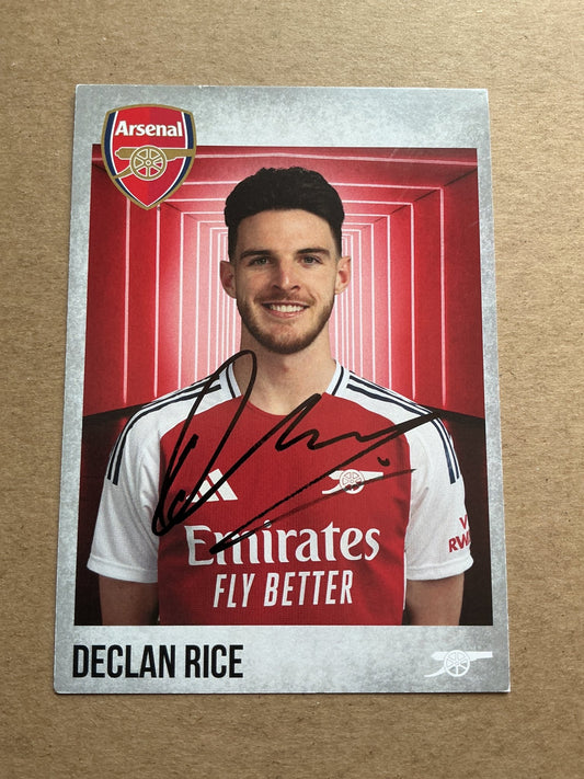 Declan Rice, England 🏴󠁧󠁢󠁥󠁮󠁧󠁿 Arsenal FC 2024/25 hand signed - Autographs-World