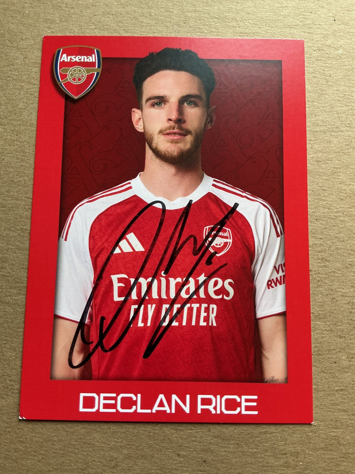 Declan Rice, England 🏴󠁧󠁢󠁥󠁮󠁧󠁿 Arsenal FC 2025/26 hand signed - Autographs-World