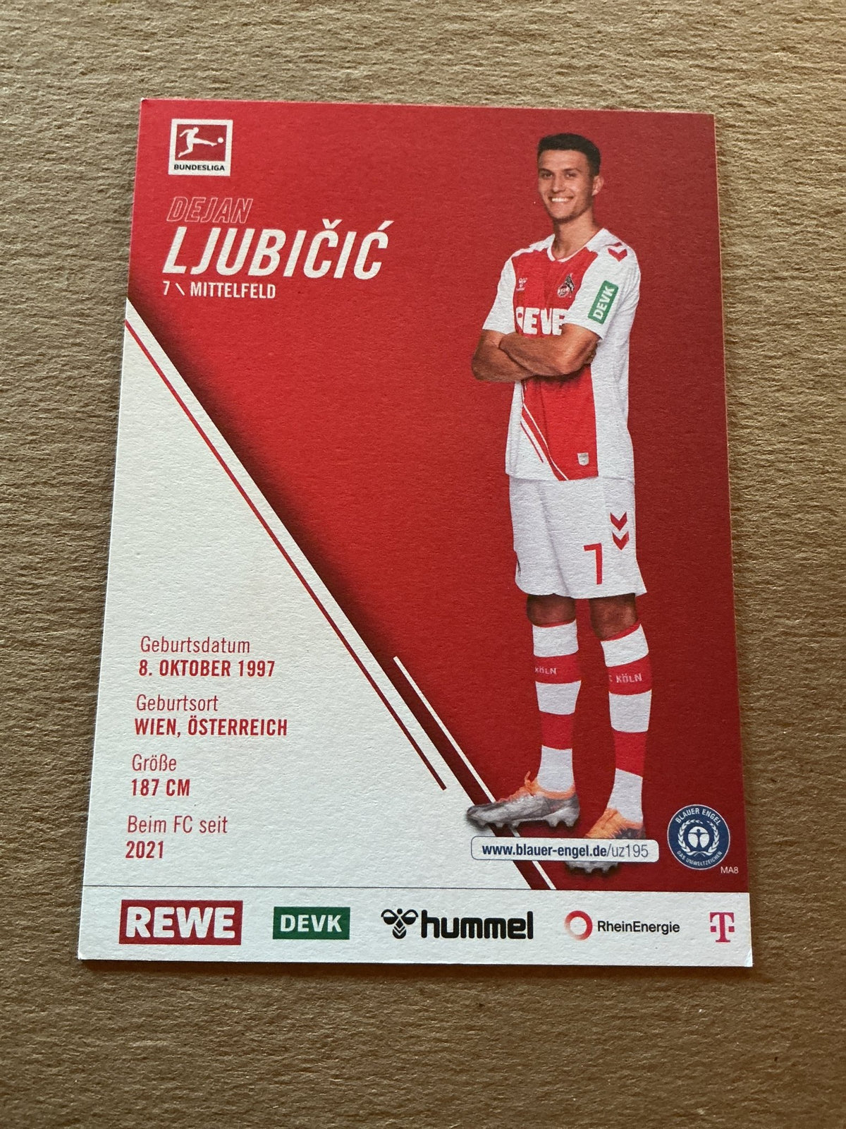 Dejan Ljubičić, Austria 🇦🇹 1.FC Köln 2022/23 hand signed - Autographs-World