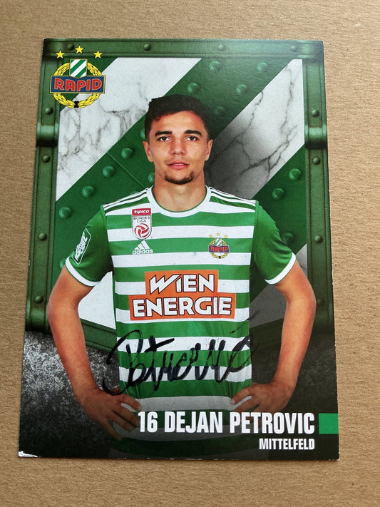 Dejan Petrovic, Slovenia 🇸🇮 Rapid Wien 2019/20 hand signed - Autographs-World