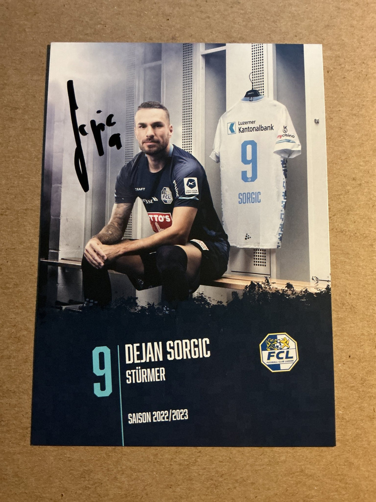 Dejan Sorgic, Serbia 🇷🇸 FC Luzern 2022/23 hand signed - Autographs-World