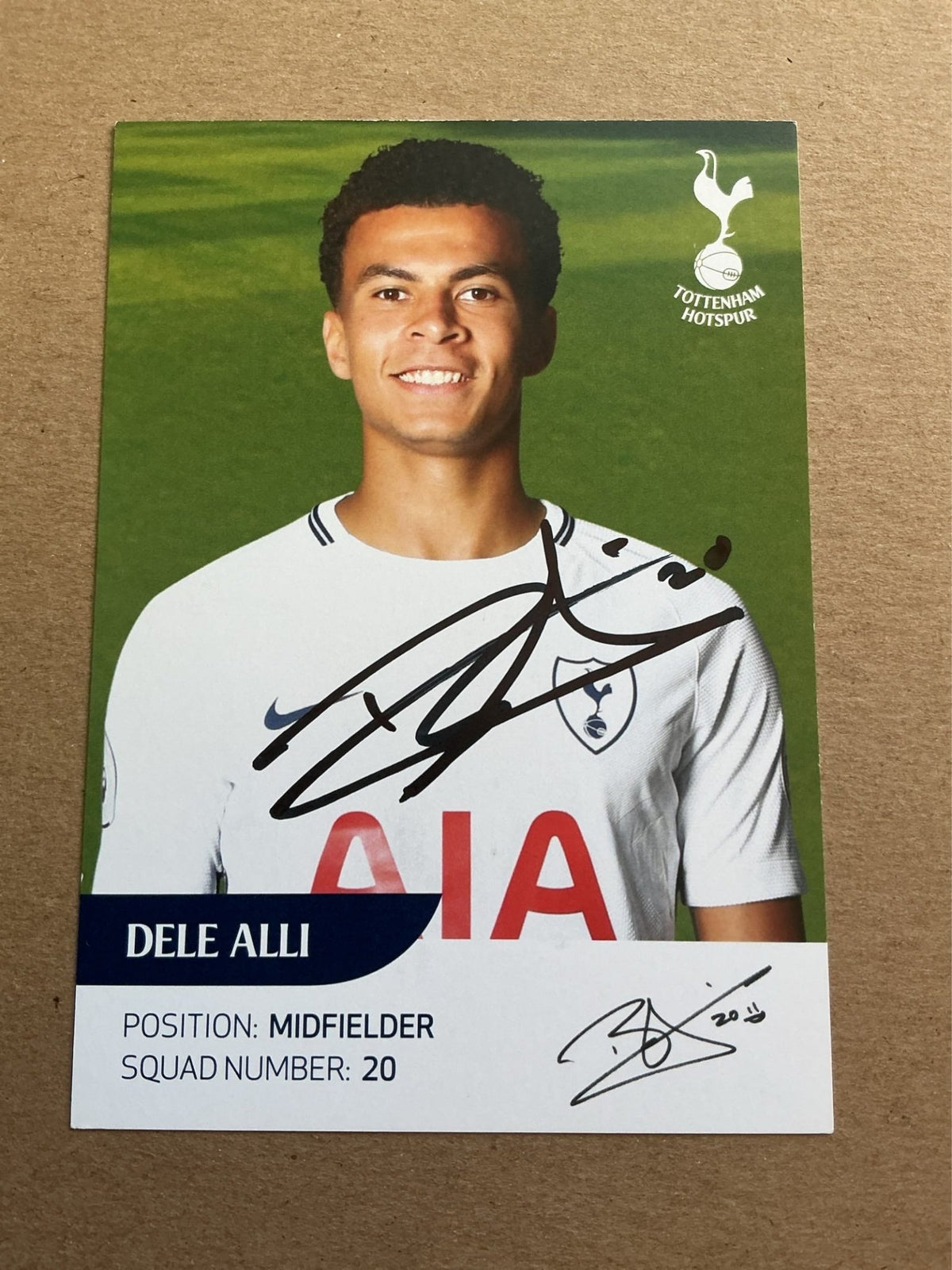 Dele Alli, England 🏴󠁧󠁢󠁥󠁮󠁧󠁿 Tottenham Hotspur 2017/18 hand signed - Autographs-World