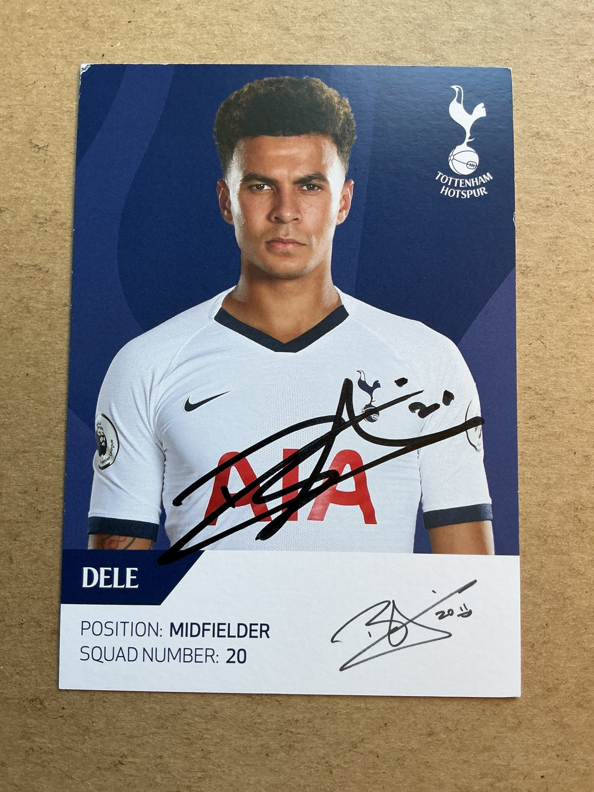 Dele Alli, England 🏴󠁧󠁢󠁥󠁮󠁧󠁿 Tottenham Hotspur FC 2019/20 hand signed - Autographs-World