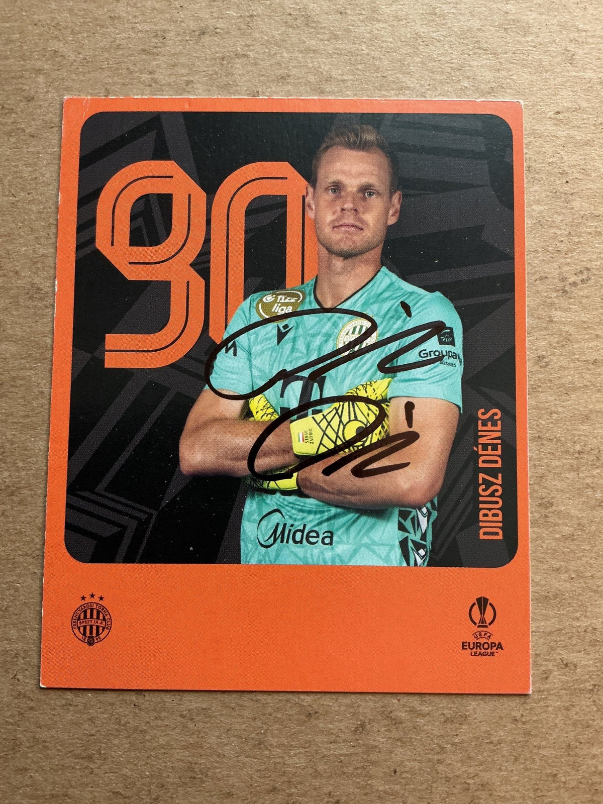 Dénes Dibusz, Hungary 🇭🇺 Ferencvaros 2025/26 hand signed - Autographs-World