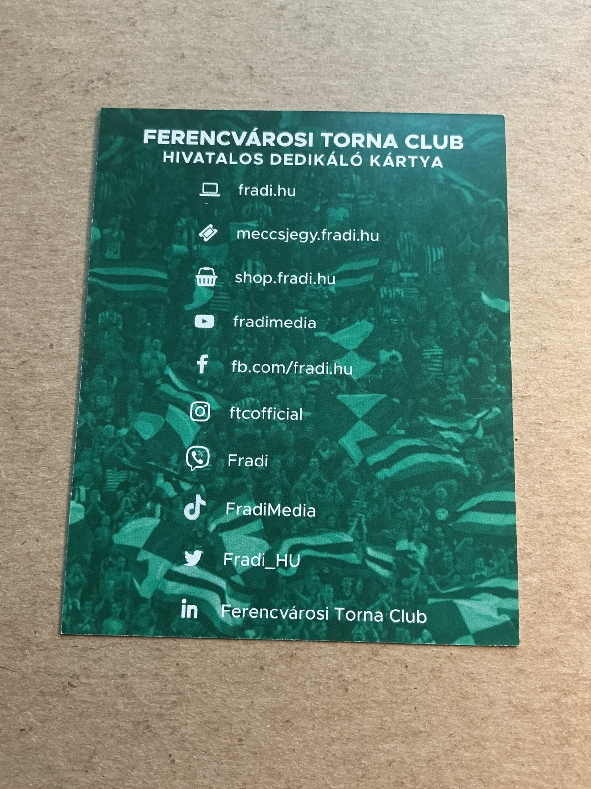 Dénes Dibusz, Hungary 🇭🇺 Ferencvaros TC 2021/22 hand signed - Autographs-World
