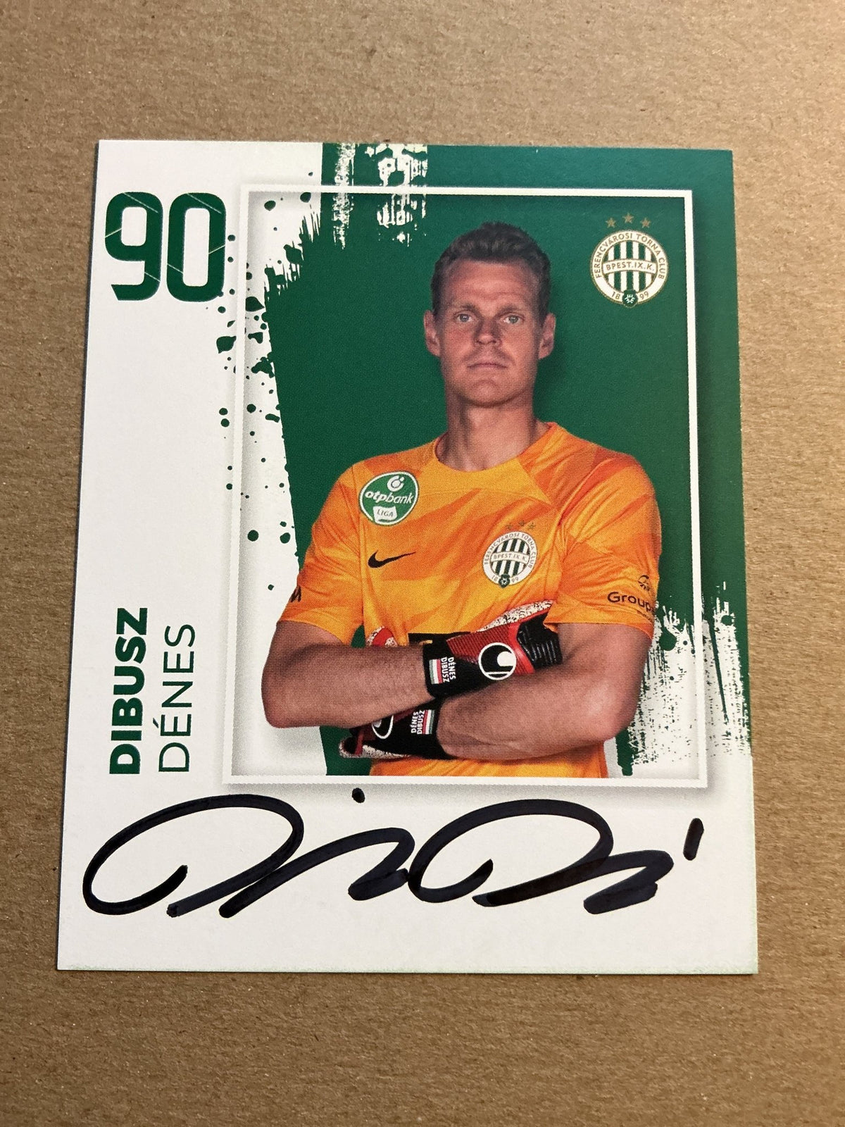 Dénes Dibusz, Hungary 🇭🇺 Ferencváros TC 2023/24 hand signed - Autographs-World