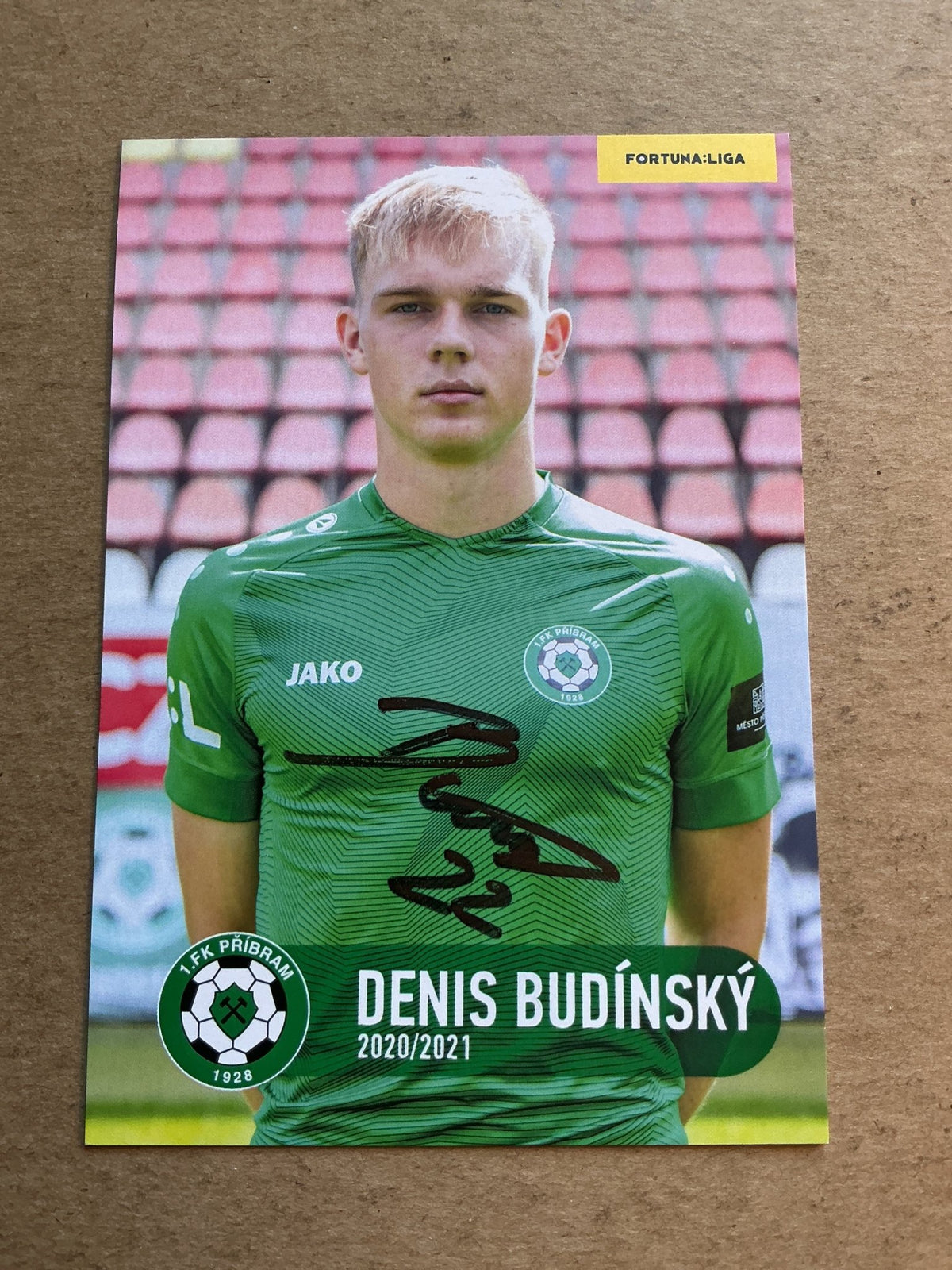 Denis Budínský, Czech Republic 🇨🇿 1.FK Příbram 2020/21 hand signed - Autographs-World