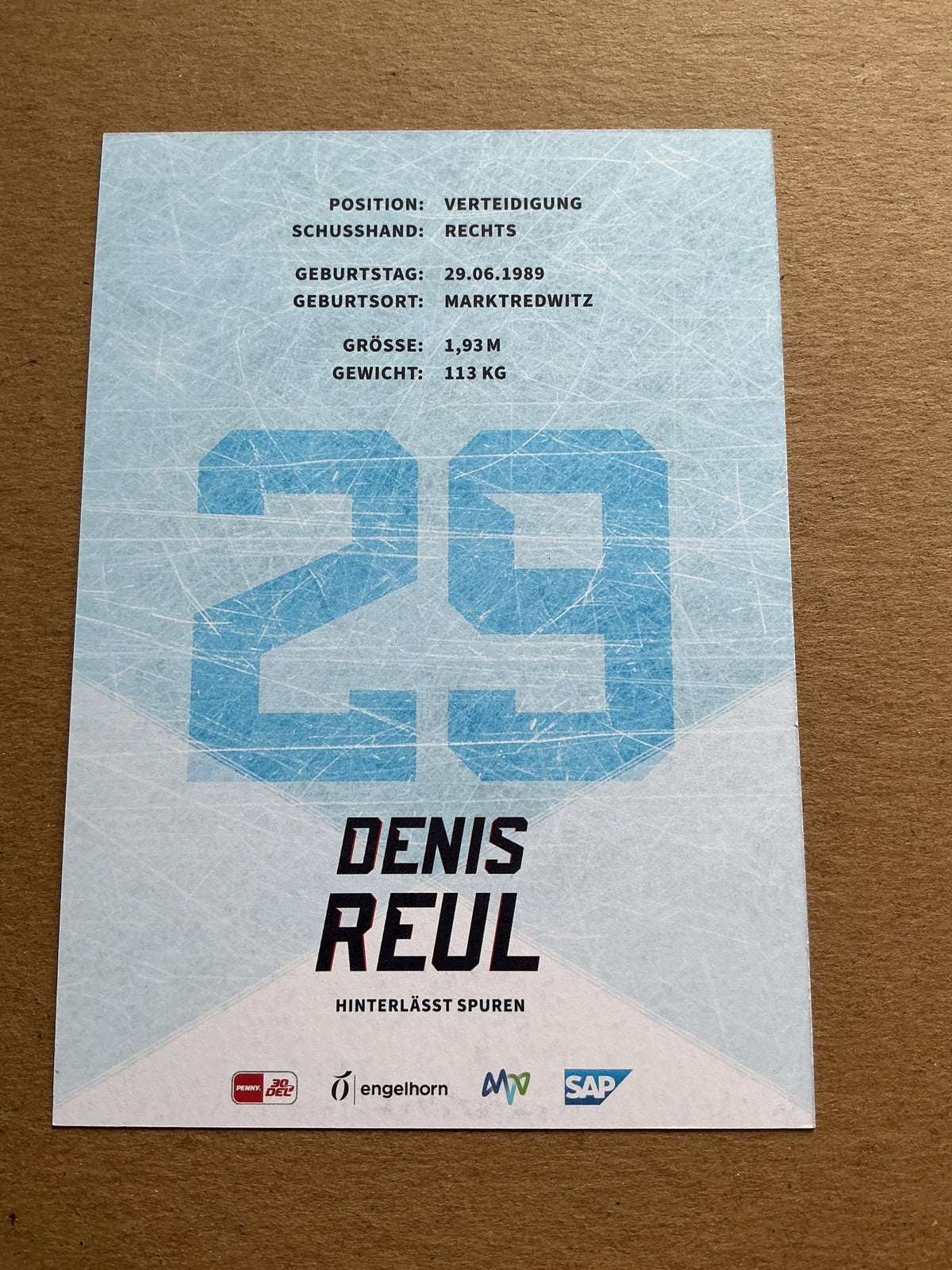 Denis Reul, Germany 🇩🇪 Adler Mannheim 2023/24 hand signed - Autographs-World