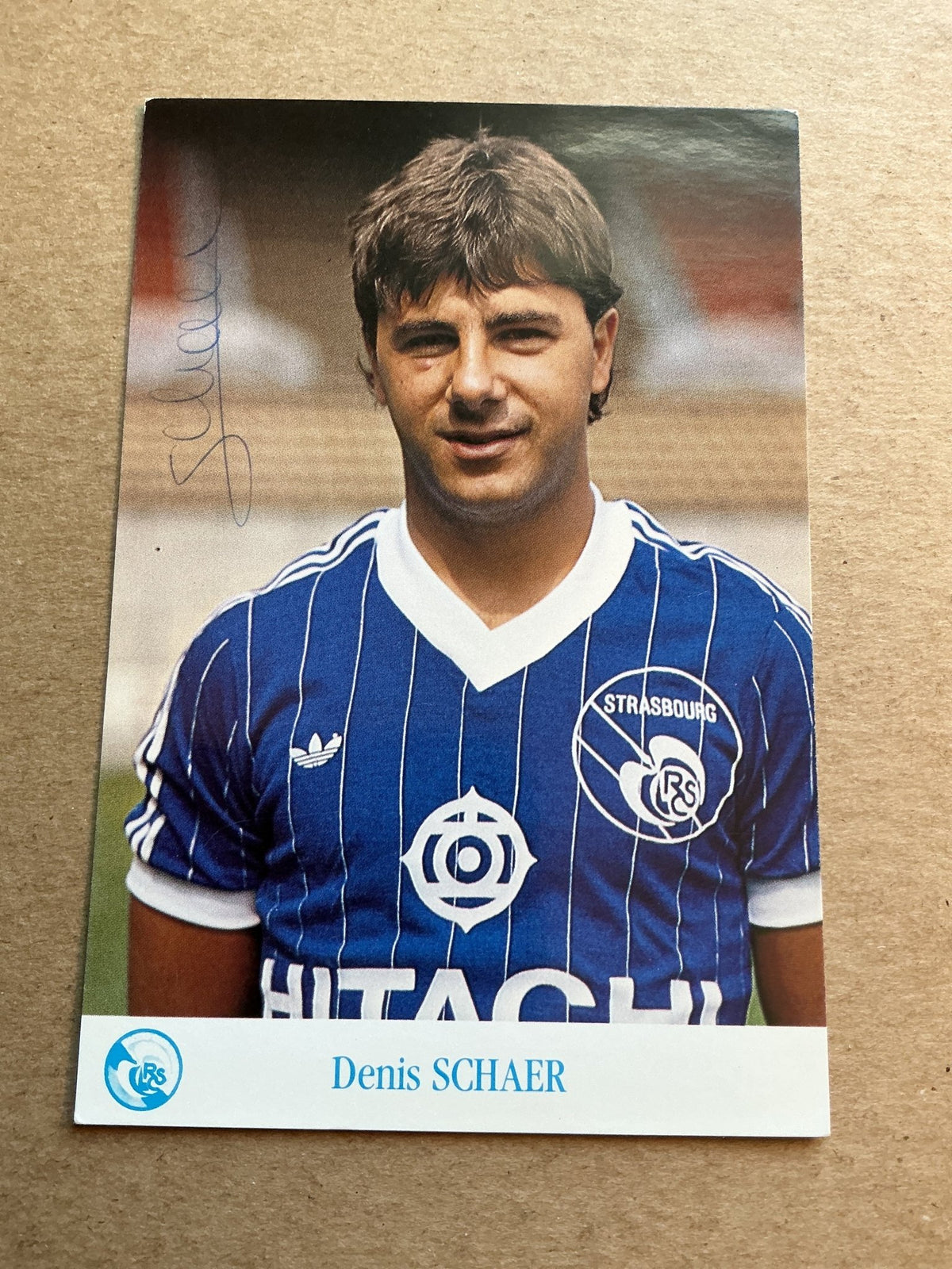 Denis Schaer, France 🇫🇷 RC Strasbourg 1983/84 hand signed - Autographs-World