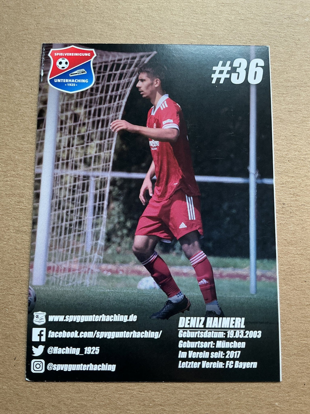 Deniz Haimerl, Germany 🇩🇪 SpVgg Unterhaching 2021/22 hand signed - Autographs-World