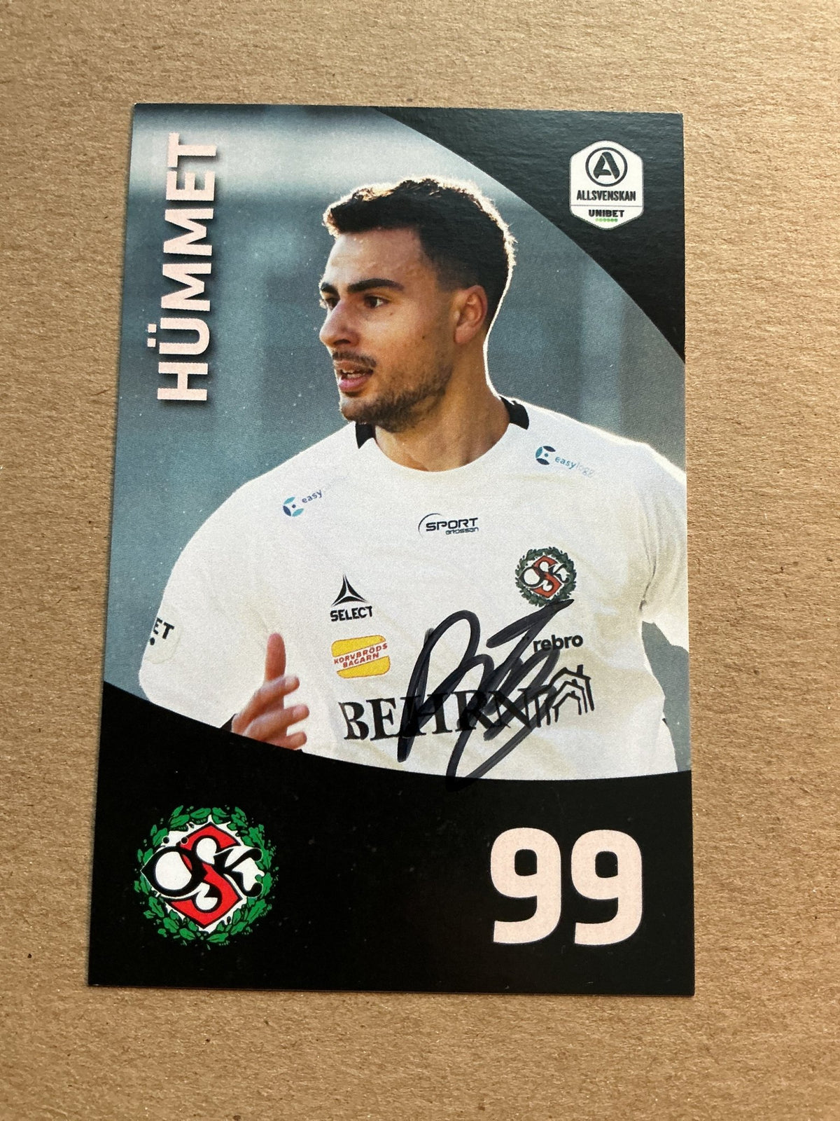 Deniz Hümmet, Türkiye 🇹🇷 Örebro SK 2021/22 hand signed - Autographs-World