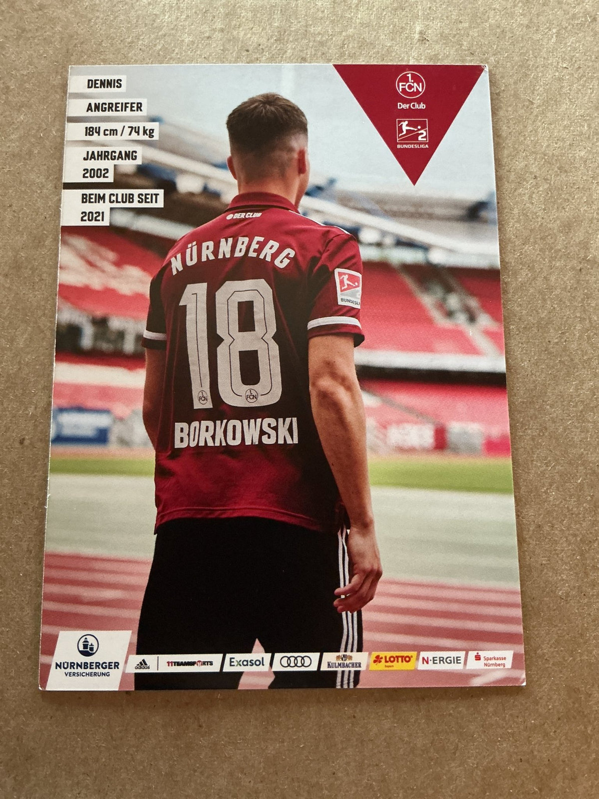 Dennis Borkowski, Germany 🇩🇪 1.FC Nürnberg 2021/22 hand signed - Autographs-World