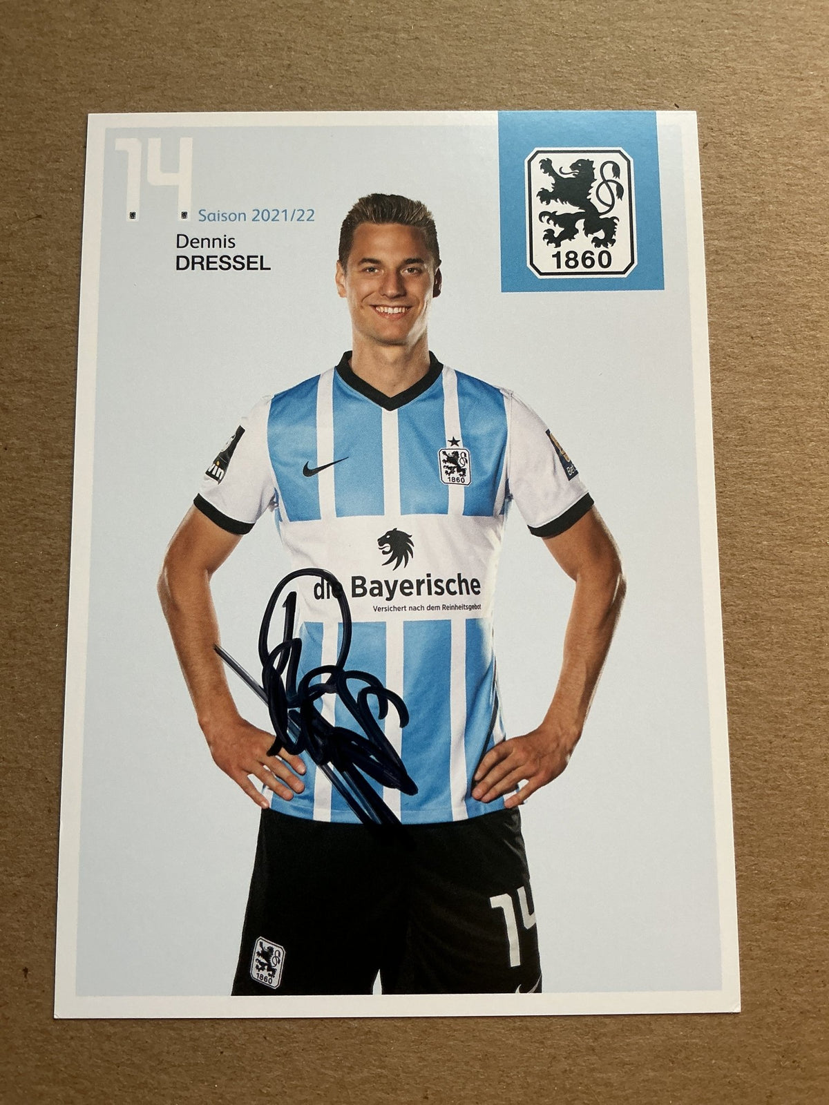 Dennis Dressel, Germany 🇩🇪 TSV 1860 München 2021/22 hand signed - Autographs-World