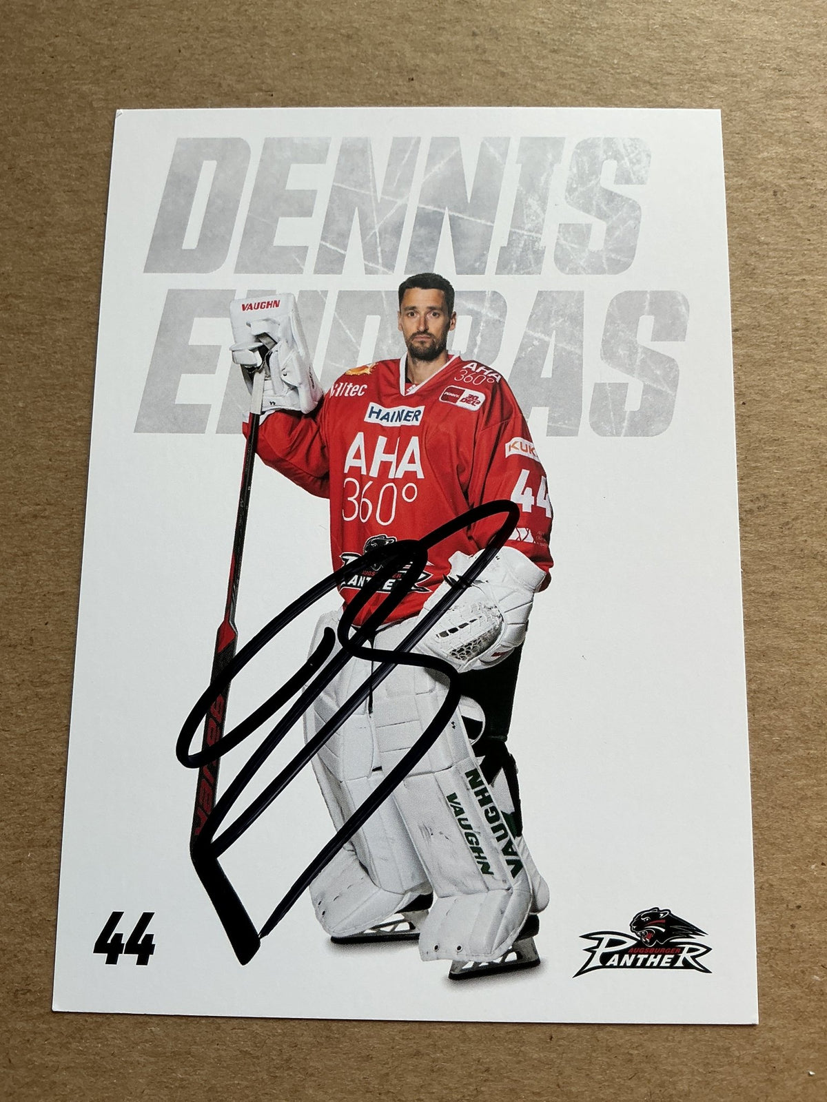 Dennis Endras, Germany 🇩🇪 Augsburg Panther 2023/24 hand signed - Autographs-World